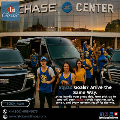 Sports Event Charter – Chase Center Group Transportation Squad Goals? Arrive the Same Way